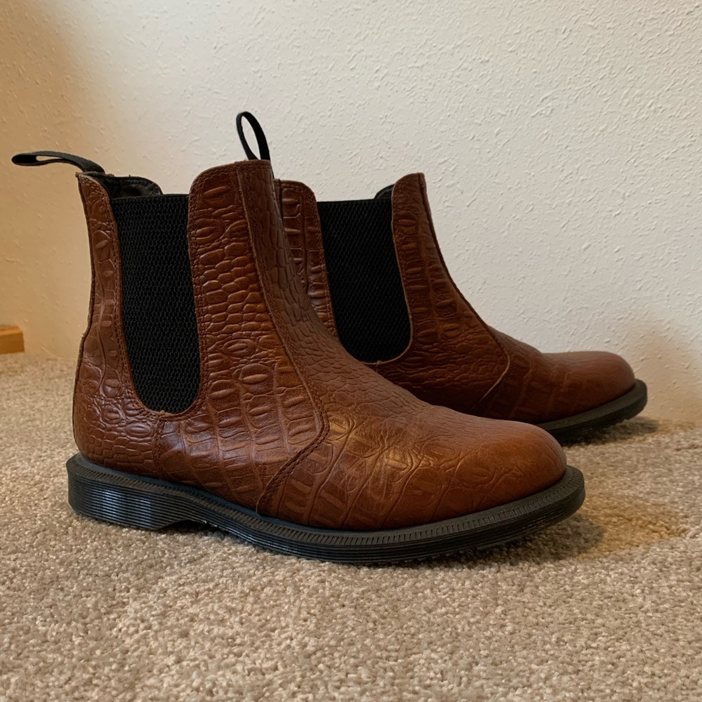 Dr. Martens Flora Brown Leather Chelsea Boots